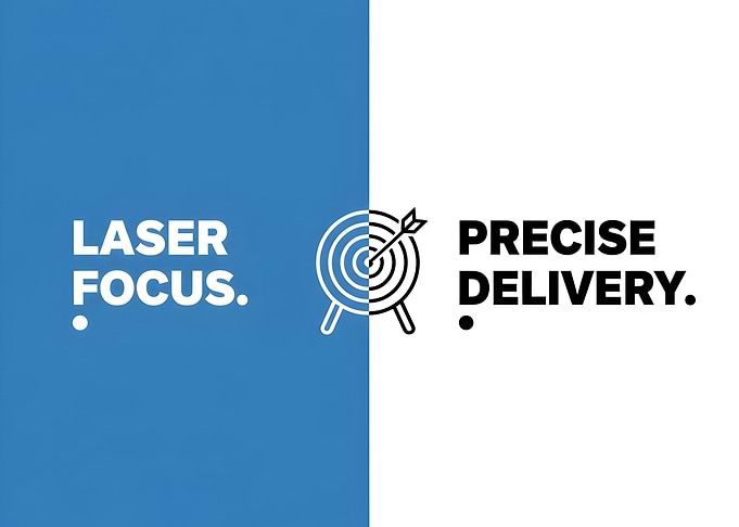 Laser Focus and Precise Delivery Concept
