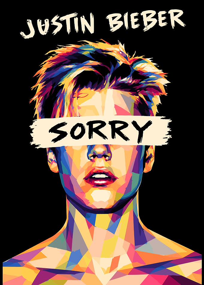 Justin Bieber Sorry Pop Art Poster