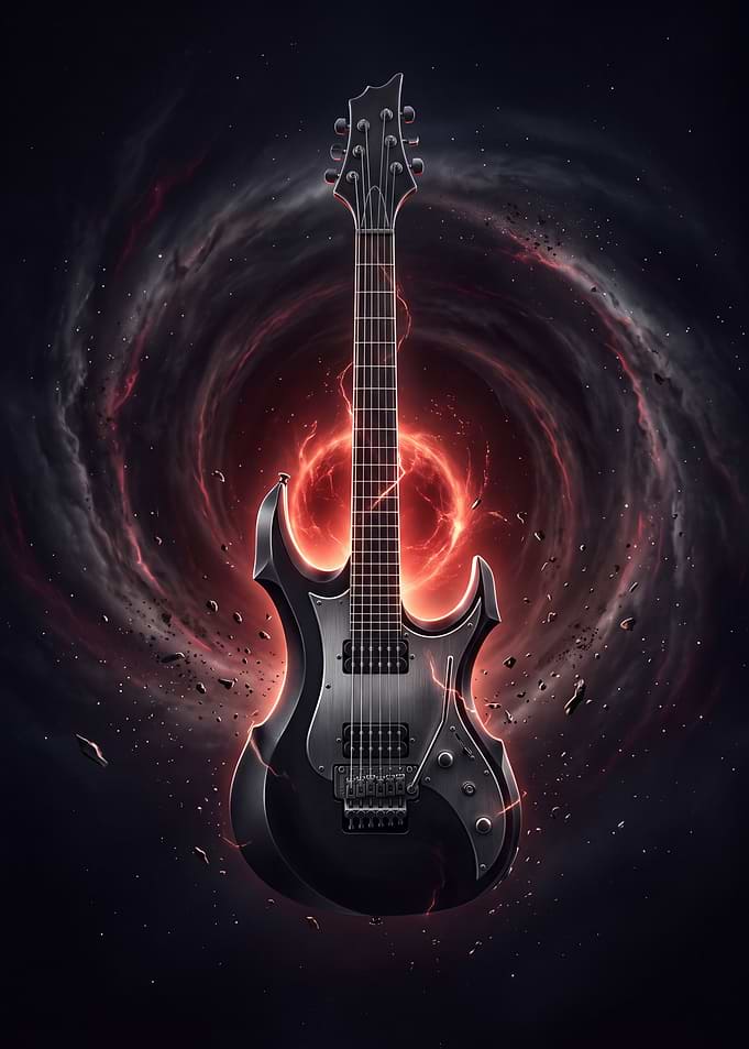 Electric Guitar in Cosmic Vortex