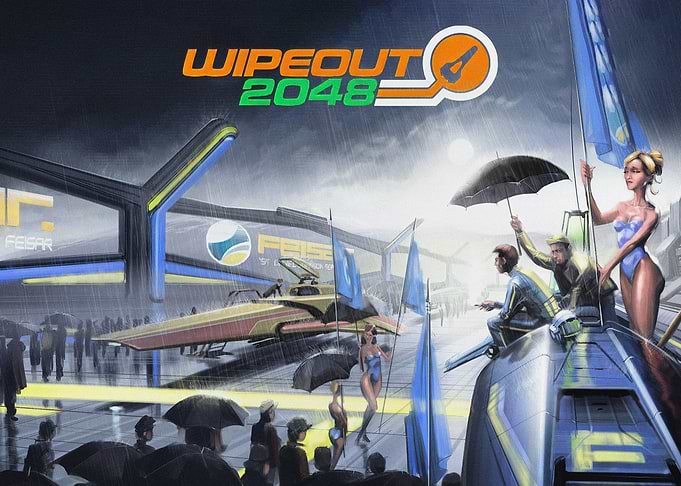 Wipeout 2048 Futuristic Racing Game Poster