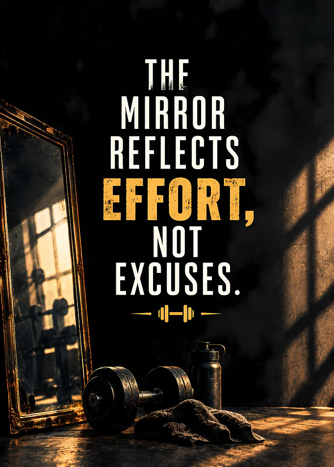 The Mirror Reflects Effort Motivational Poster