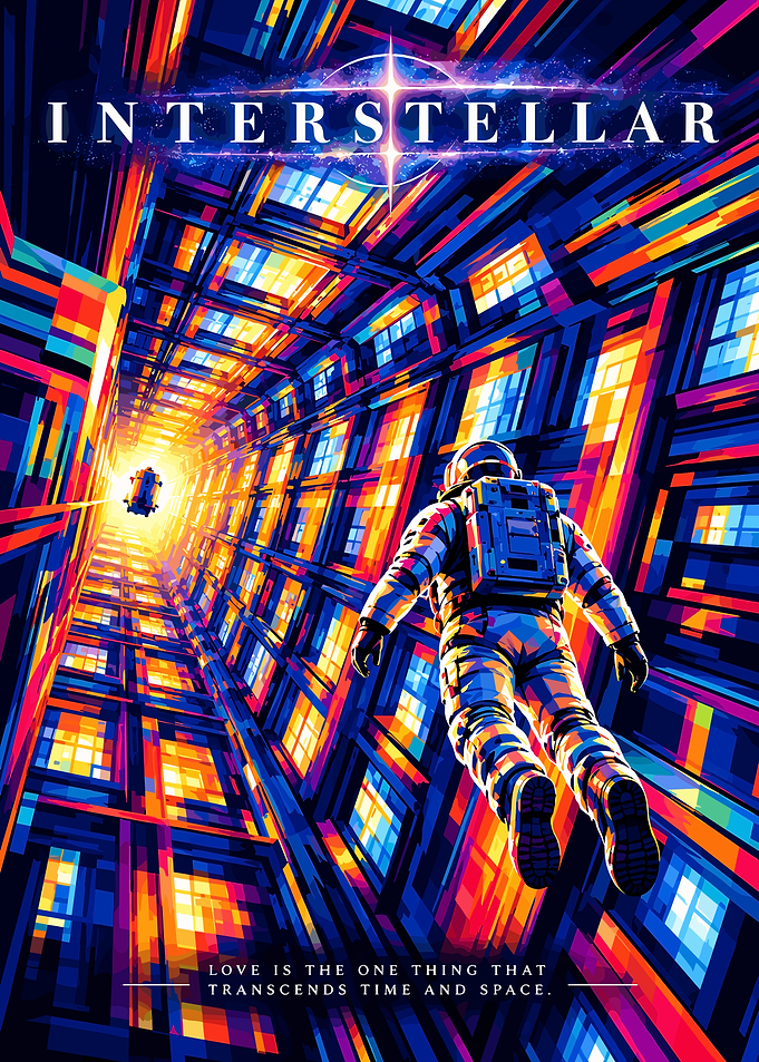 Interstellar Tesseract Pop Art Poster