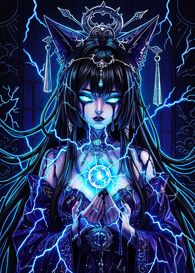Electric Fox Spirit Sorceress