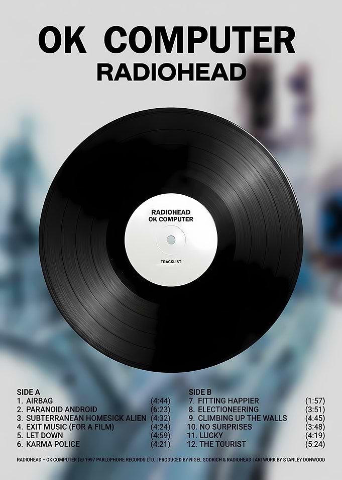 Radiohead OK Computer Vinyl Poster