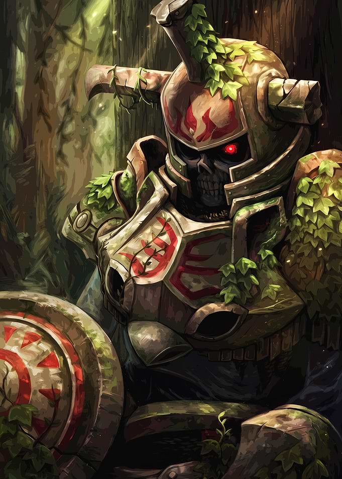 Overgrown Undead Knight in Forest