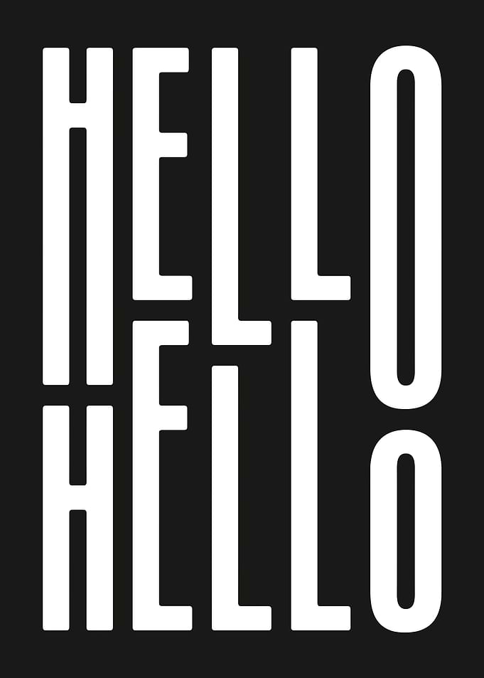 Minimalist Hello Typography Poster
