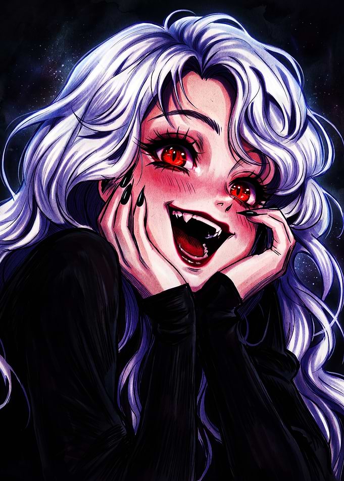 Anime Vampire Girl Portrait
