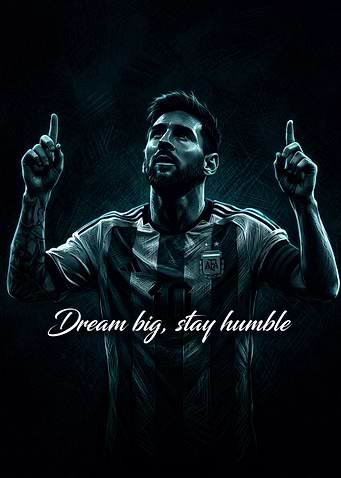 Lionel Messi Inspirational Sports Poster