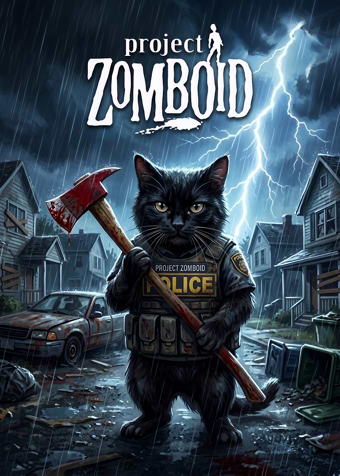 Project Zomboid Police Cat Poster