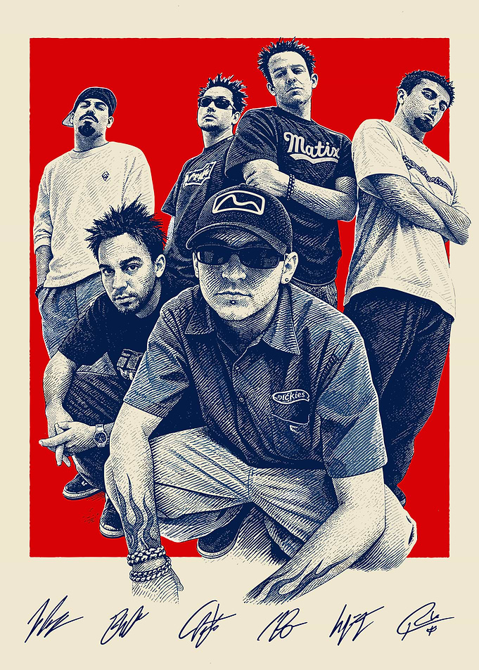 Linkin Park Band Portrait Illustration