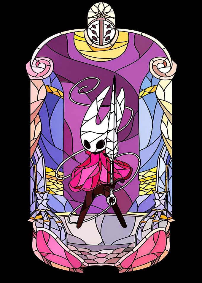 Hornet Stained Glass Hollow Knight Art