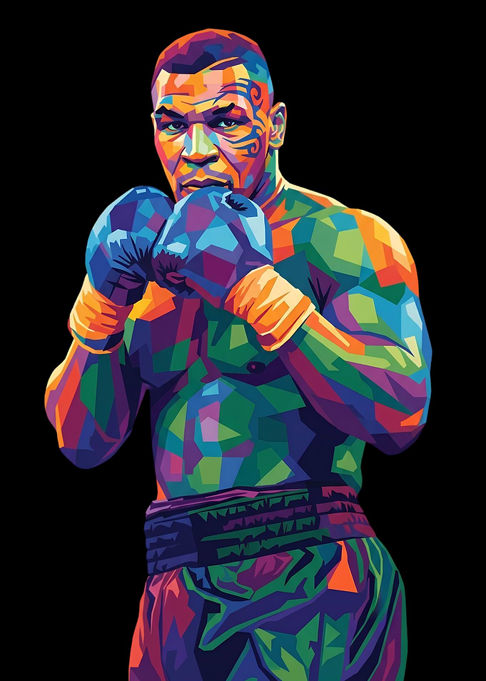Colorful Pop Art Mike Tyson Portrait