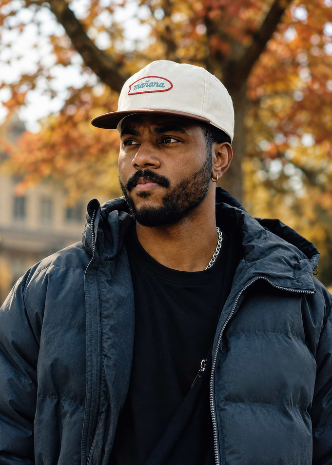 Man wearing Mañana cap and jacket