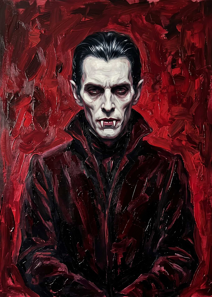 Oil Painting of Count Dracula