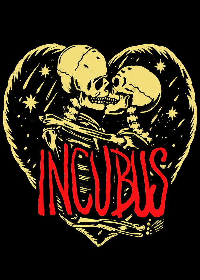 Incubus Band Skeleton Heart Graphic