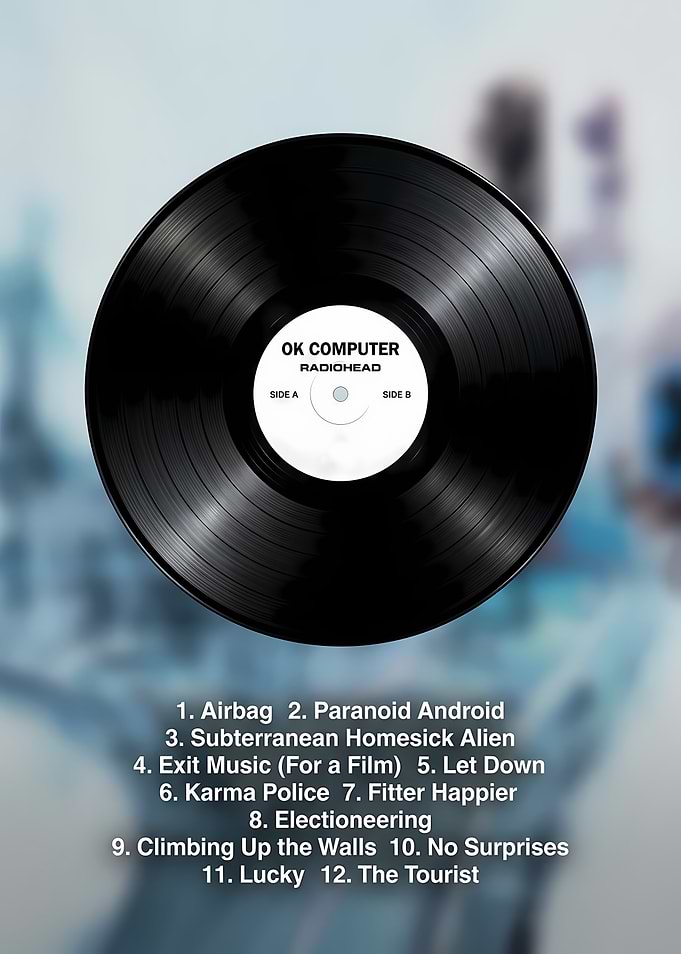 Radiohead OK Computer Vinyl Record Art