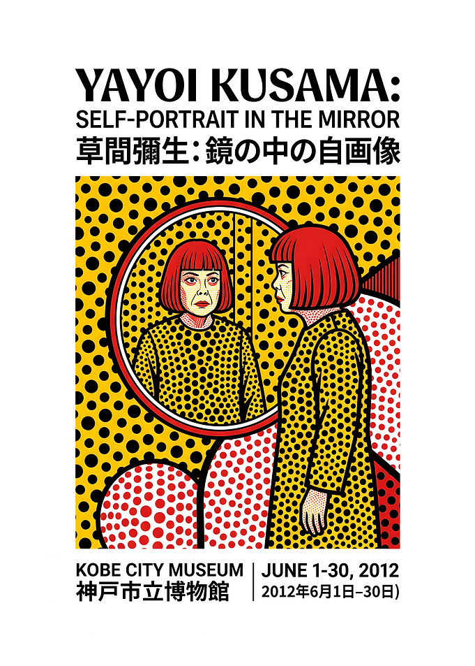 Yayoi Kusama Self-Portrait Exhibition Poster