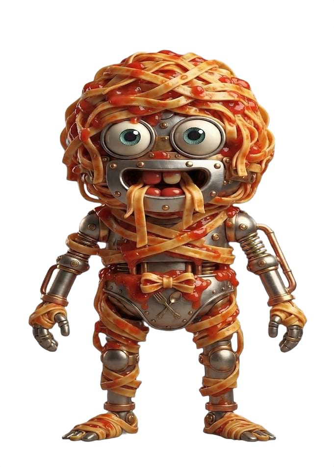 Spaghetti Robot Character