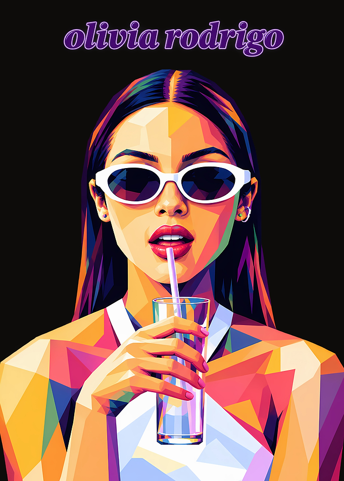 Olivia Rodrigo Pop Art Portrait