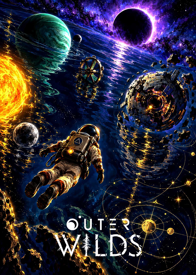 Outer Wilds Space Exploration Poster