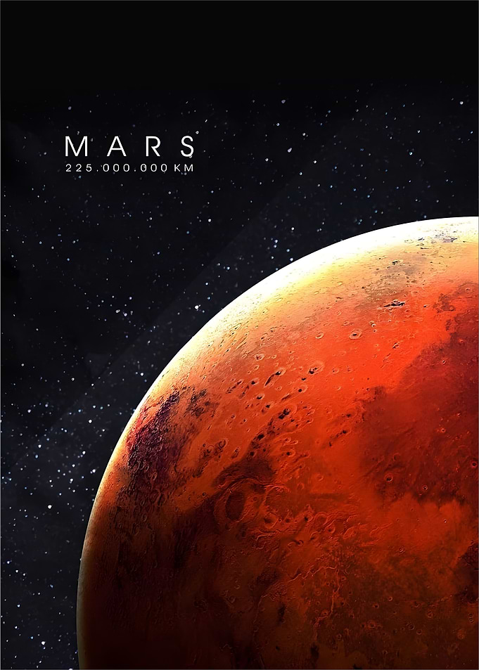 Mars Planet Space Poster