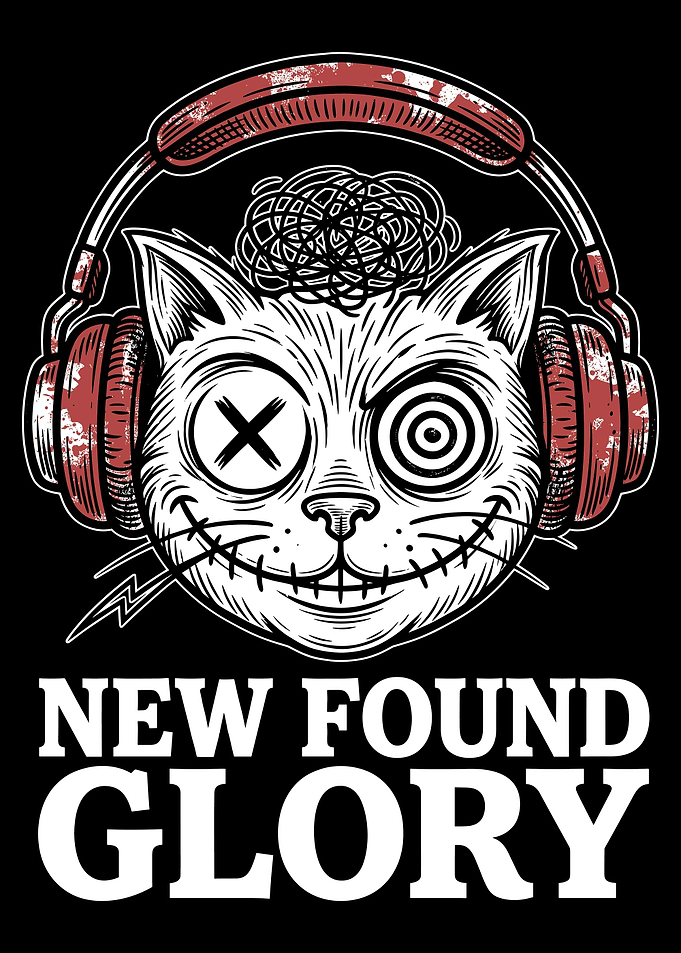 Cat With headphone Graphic