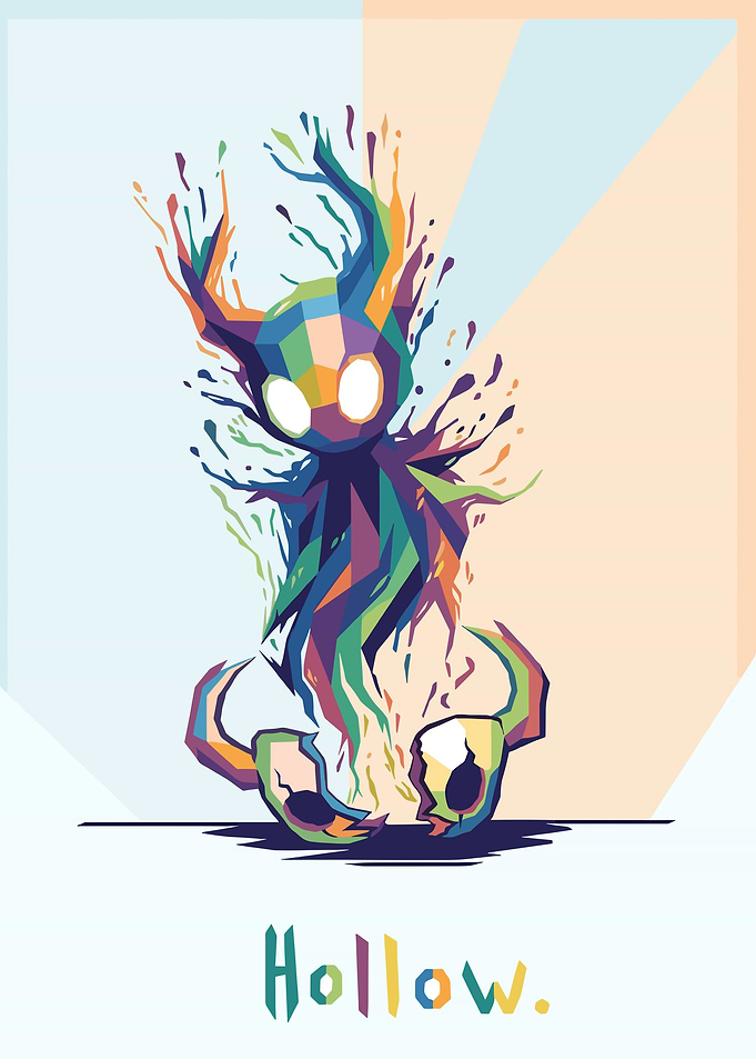 Colorful Hollow Knight Pop Art Poster