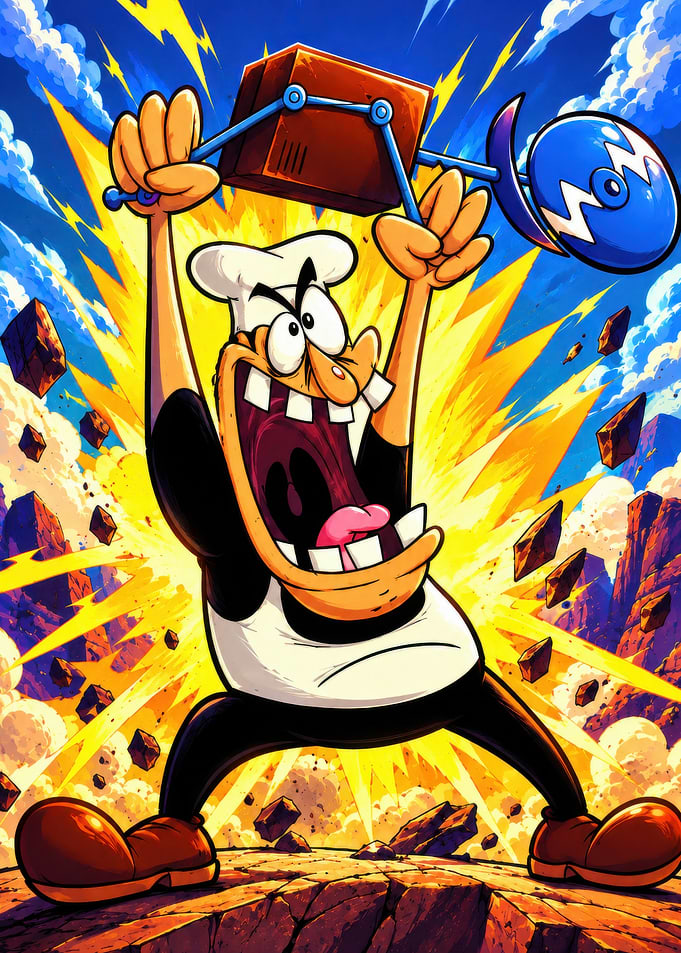 Peppino Spaghetti Pizza Tower Illustration