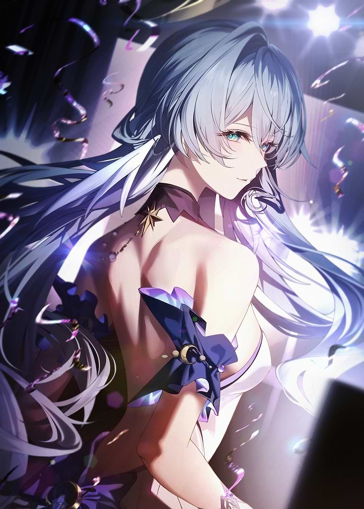 Elegant Anime Girl in Celebration