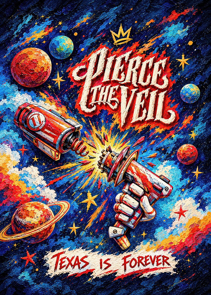 Pierce the Veil Space Art Poster