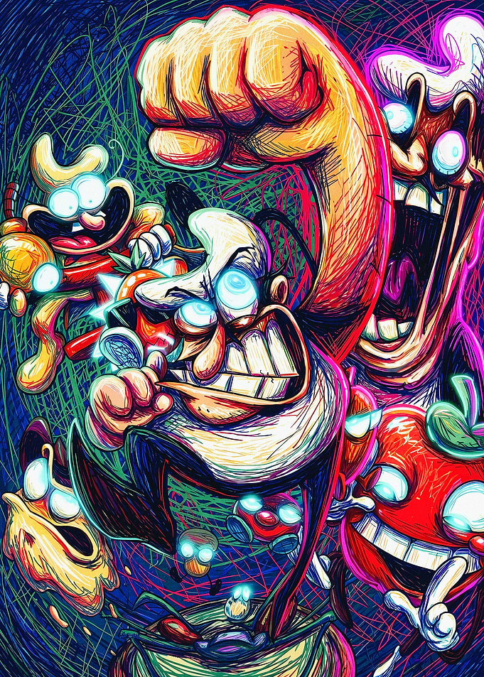 Pizza Tower Chaos Scribble Art
