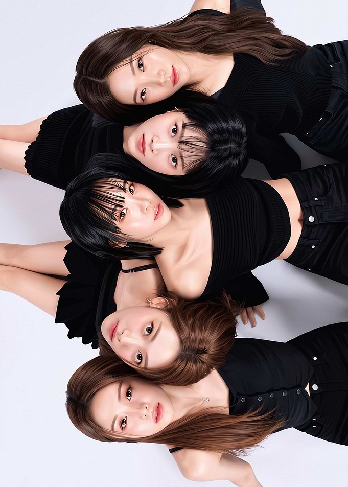 LE SSERAFIM in Black Outfits