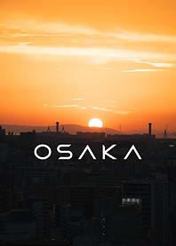Osaka City Sunset Skyline
