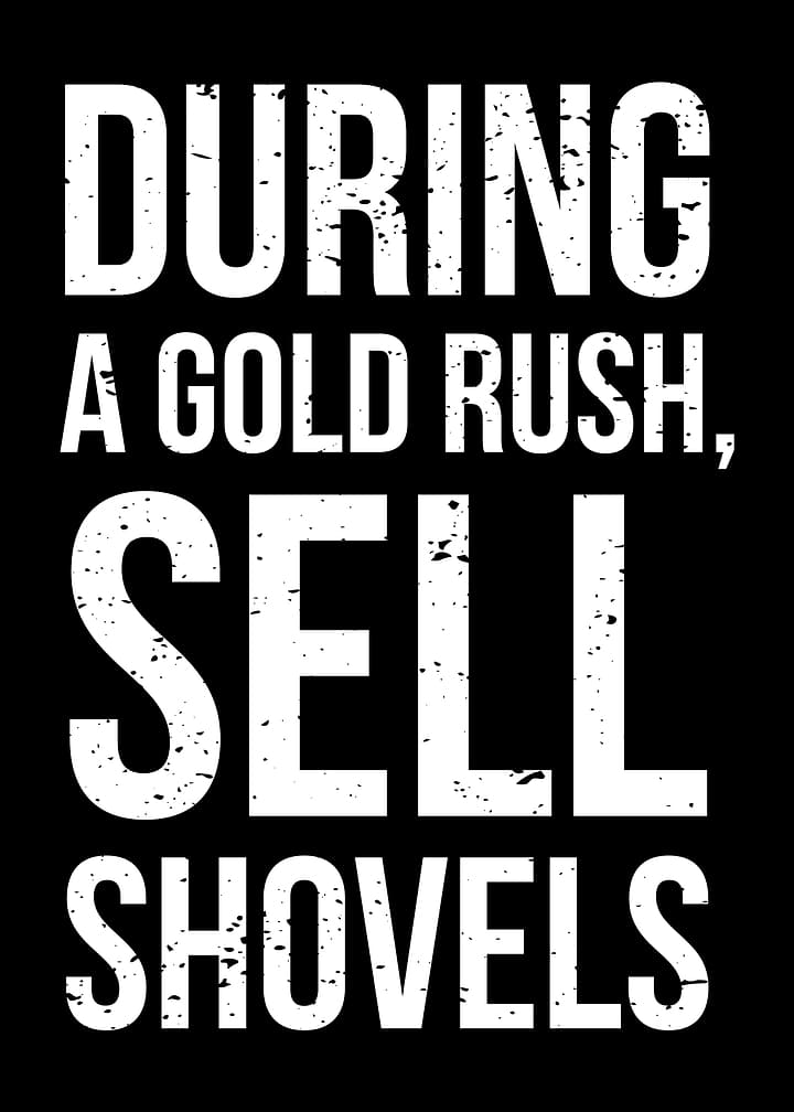 During a Gold Rush Sell Shovels