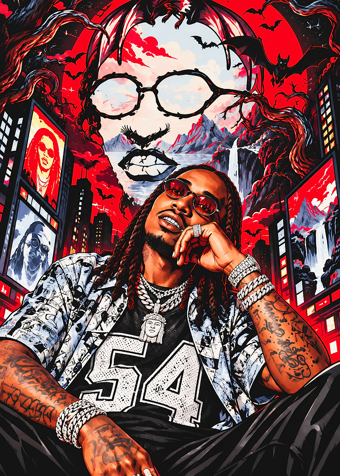Quavo Hip Hop Digital Art Portrait