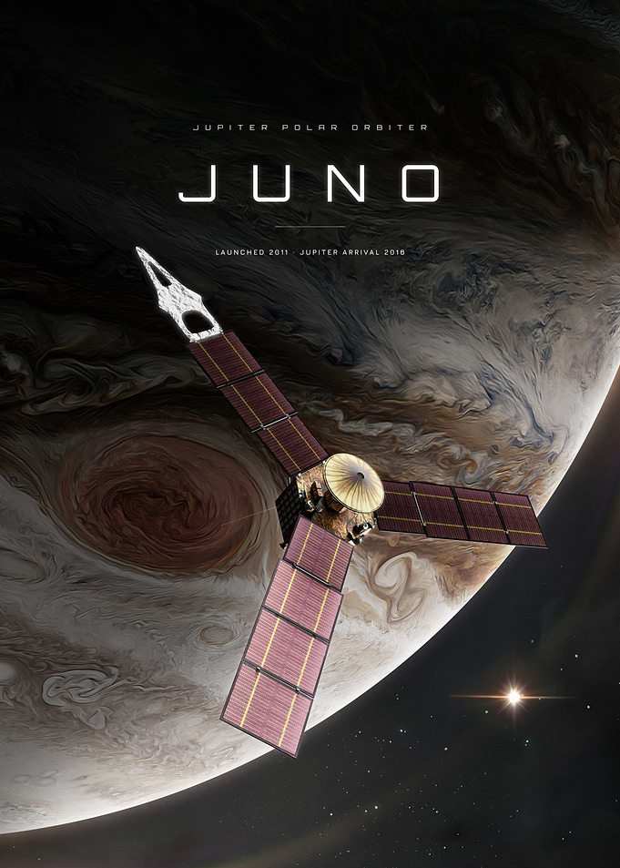 Juno Spacecraft Jupiter Mission Poster