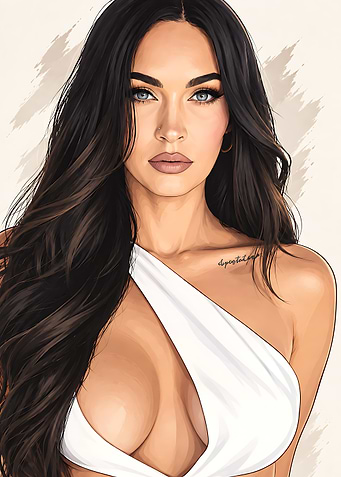 Digital Portrait of Megan Fox