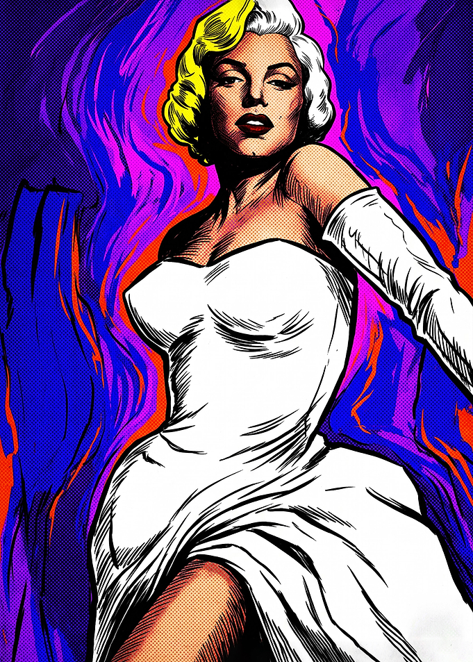 Pop Art Marilyn Monroe Illustration