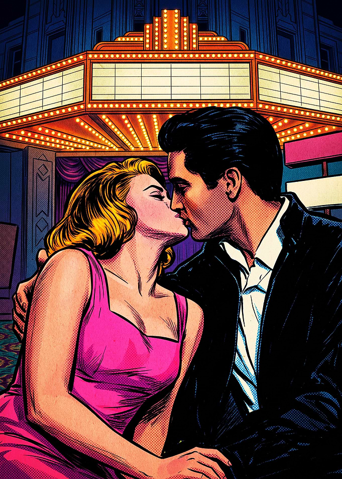 Retro Romance at the Movie Theater