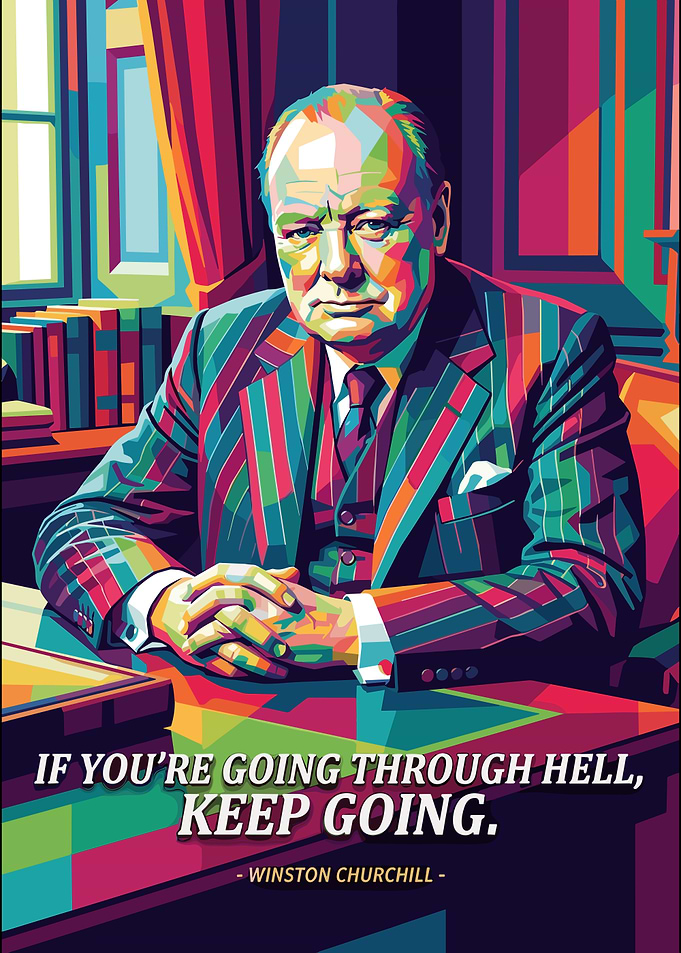 Winston Churchill Pop Art Poster
