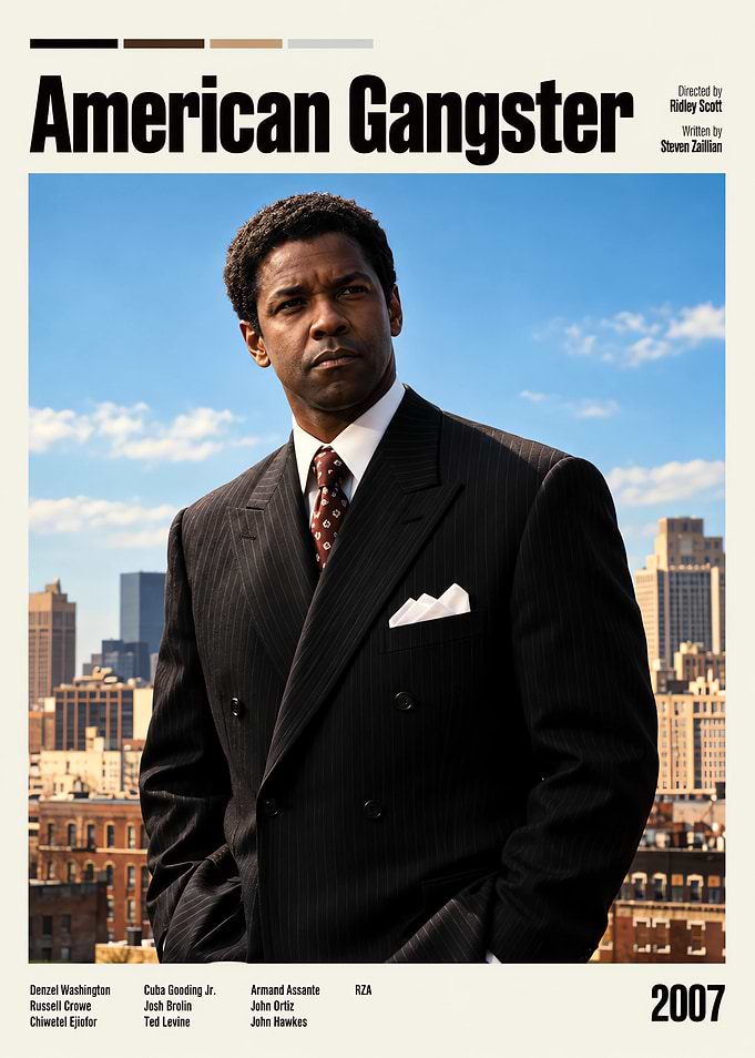 American Gangster Minimalist Movie Poster