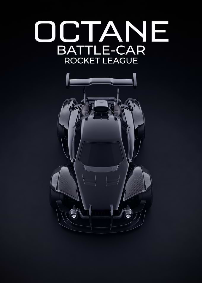 black background Octane Battle Car Poster