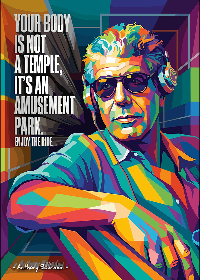 Anthony Bourdain Pop Art Portrait