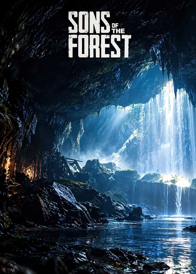 Sons of the Forest Cave Waterfall