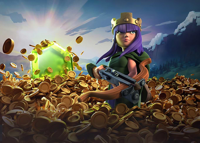 Archer Queen with Gold and Gems
