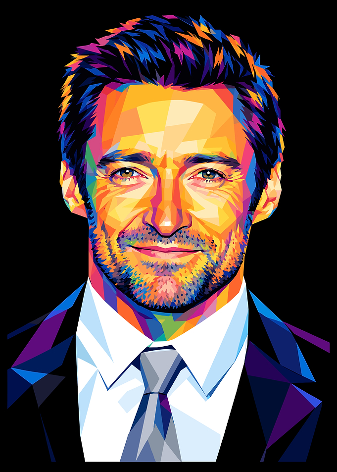 Hugh Jackman Pop Art Portrait