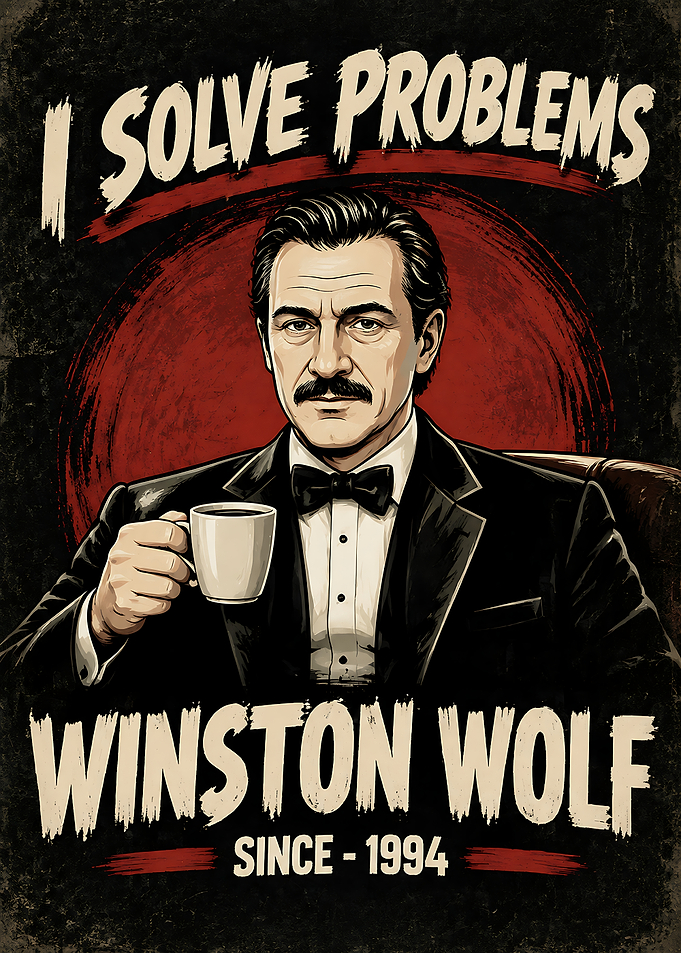 Winston Wolf Pulp Fiction Poster