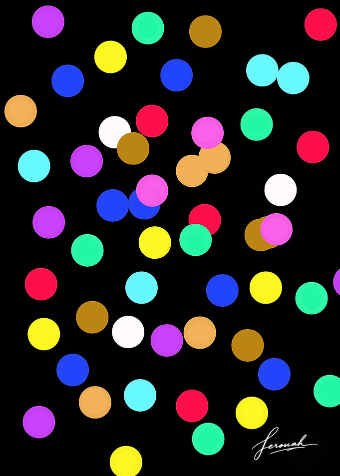 Colorful Polka Dot Abstract Pattern