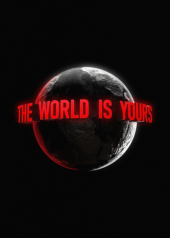 The World Is Yours Neon Globe
