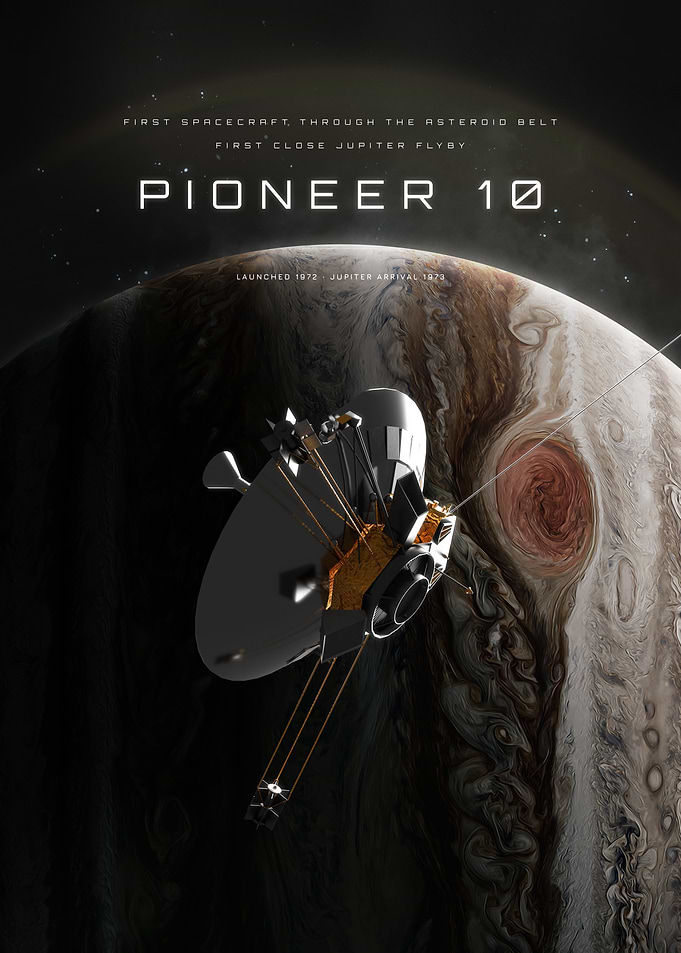 Pioneer 10 Space Mission Poster